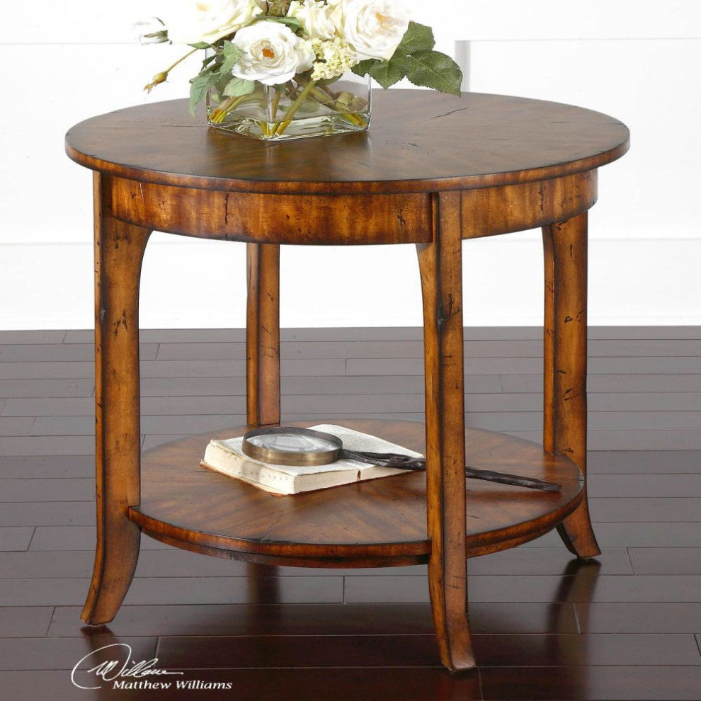 Uttermost Carmel 22 x 27" Round Lamp Table