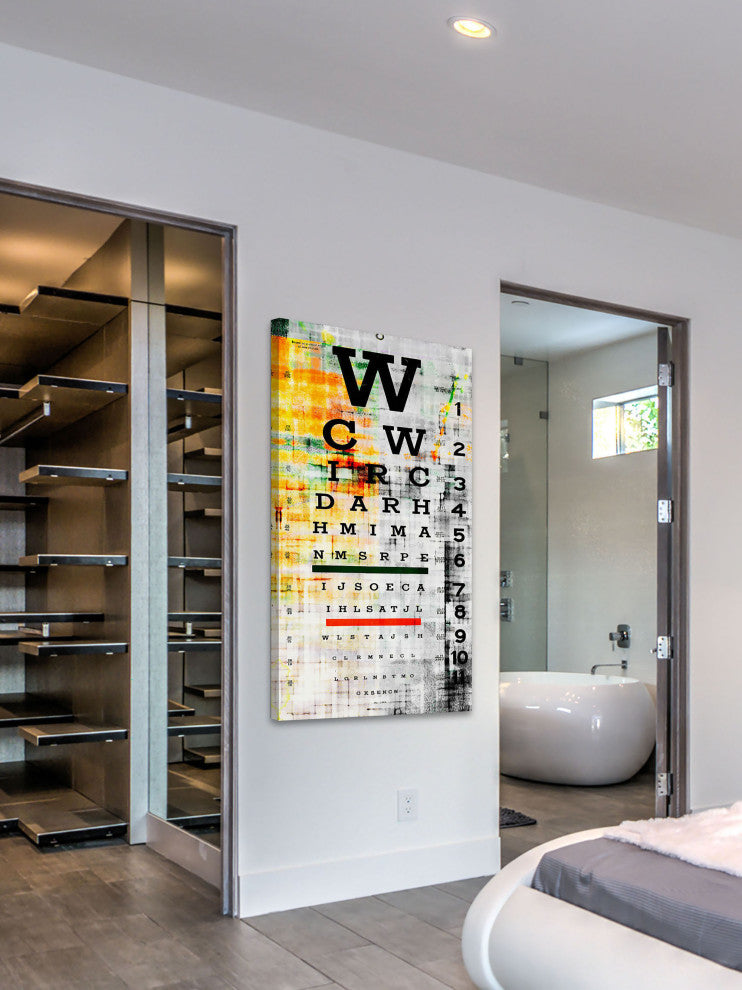 "Eye Chart" Fine Art Canvas Print, 12"x24"