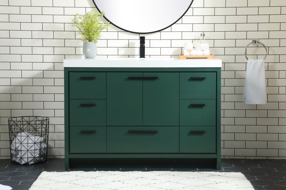 Walker 48" Single Bathroom Vanity, Green