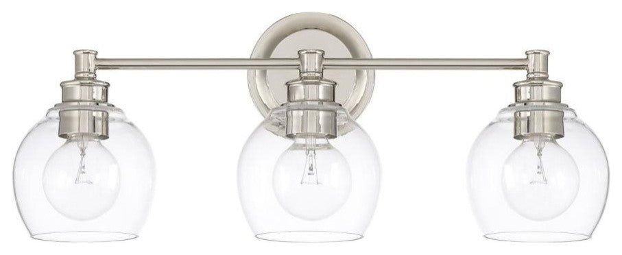 Capital Lighting Mid Century 3-Light Vanity 121131PN-426