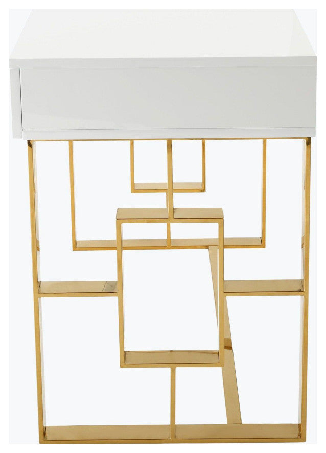 Audrey White Lacquer Desk