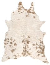 Nuloom Marcia Machine Washable Faux Cowhide Area Rug, Off White 5'x6'7"