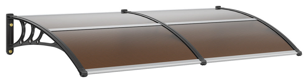 VEVOR Window Door Awning Canopy UV Rain Cover 38"x78" PC Sheet Brown