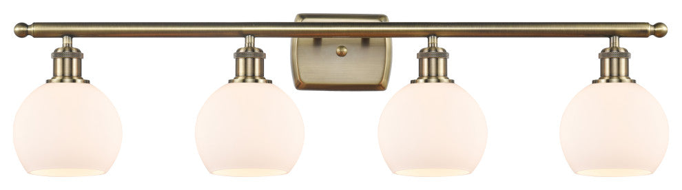 Innovations 516-4W-AB-G121-6-LED 4 Light Bath Vanity Light, Antique Brass