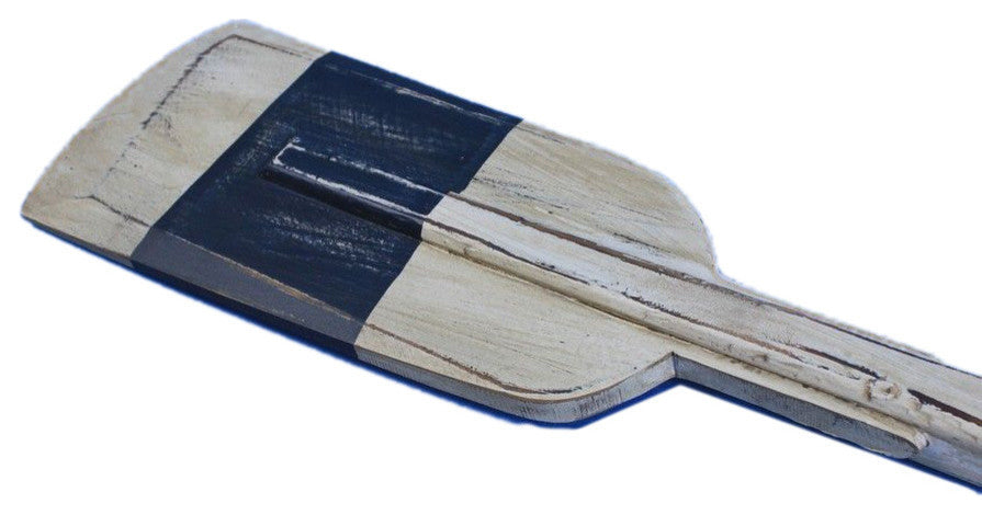 Wooden Rustic Squared Rowing Oar With Hooks, King 50''
