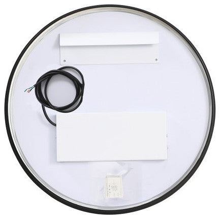 Modern Black Led Mirror, 18"