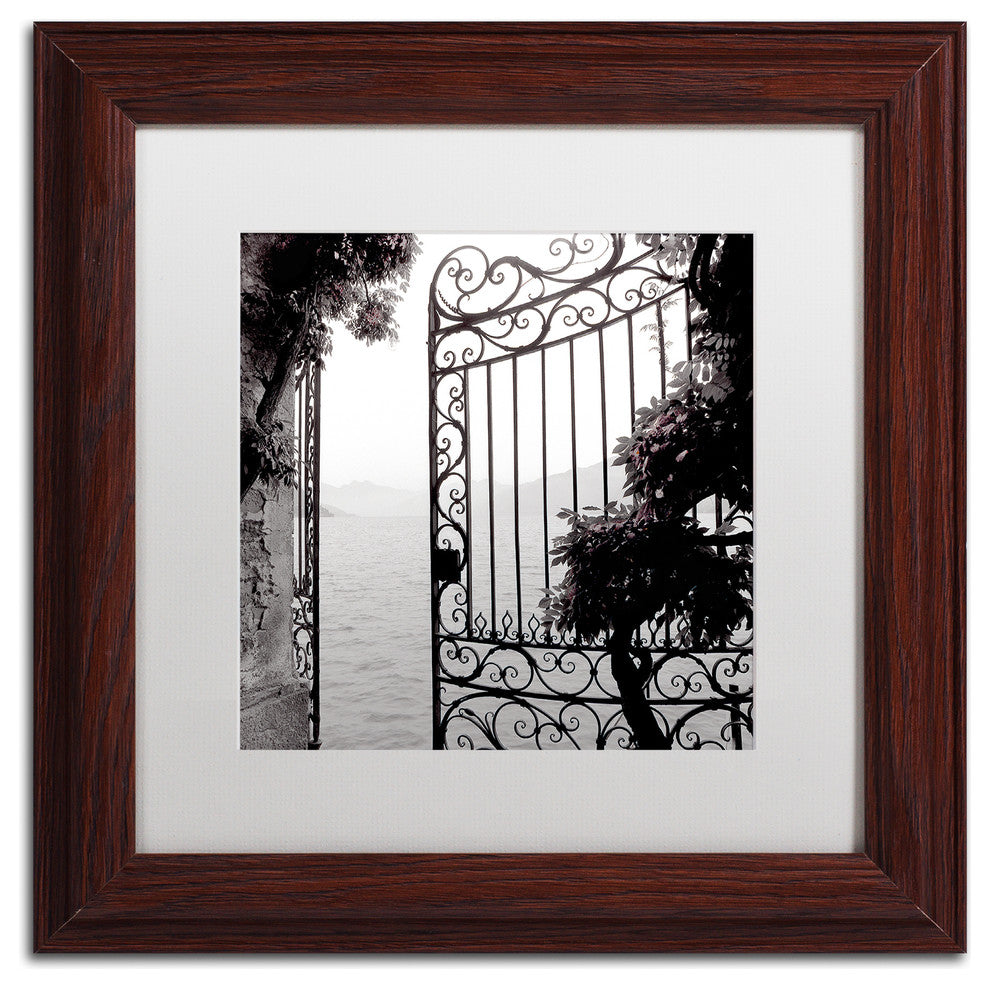Alan Blaustein 'Lake Vista III' Art, Wood Frame, White Mat, 11x11