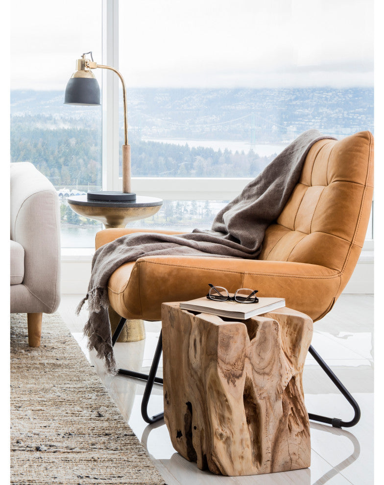 Modern Graduate Lounge Chair Tan - Brown
