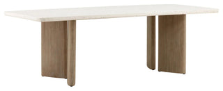 Modern White Terrazzo Outdoor Dining Table