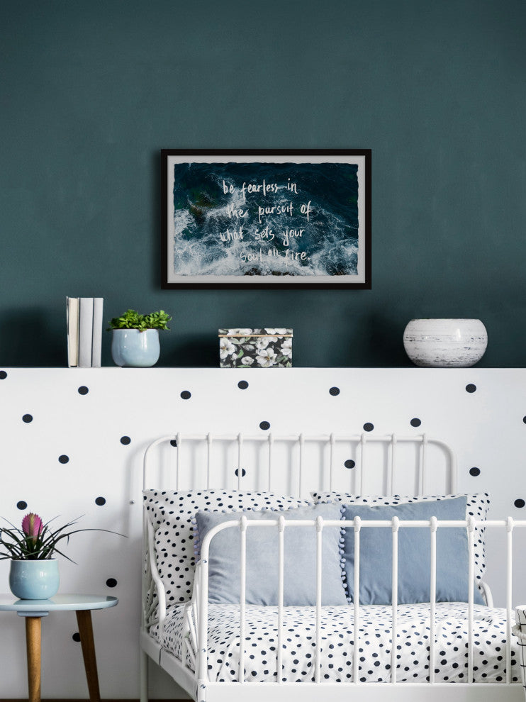 "Be Fearless VI" Framed Painting Print, 30x20