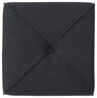 GDF Studio Tammy Fabric Square Ottoman, Dark Charcoal