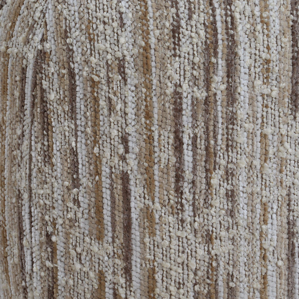 Uttermost 23876 Dialogue 18"W Pouf - Tan / Brown