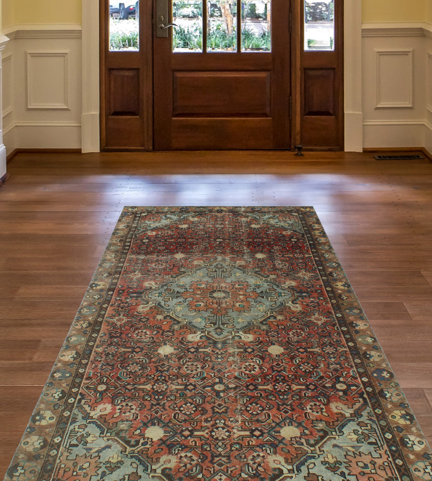 Fine Vintage Distressed Roya Rust Rug