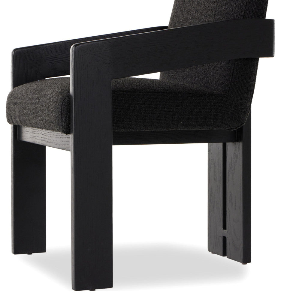 Roxy Dining Armchair Gibson Black, Brushed Ebony Oak