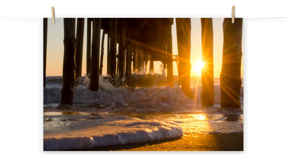 Sea Foam In The Sunlight Landscape Photo Unframed Wall Art Print, 12" X 18"