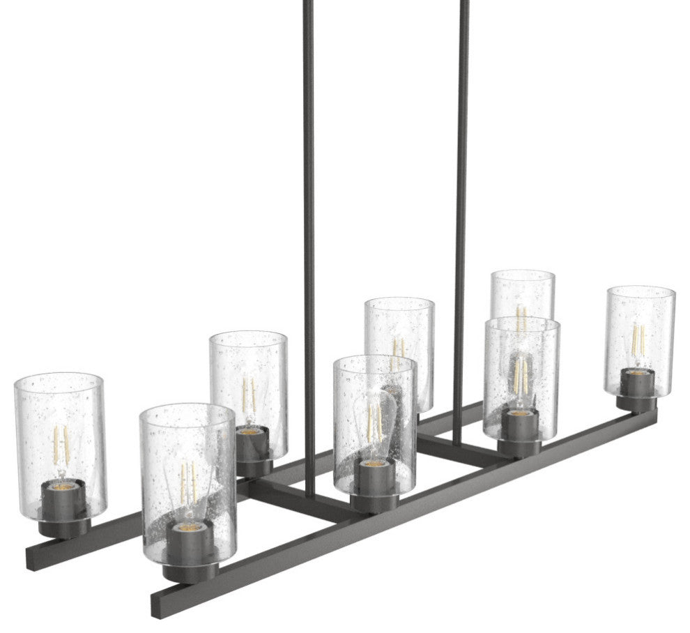 Hunter Hartland Noble Bronze 8-Light Linear Chandelier Ceiling Fixture