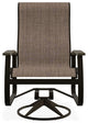 Belle Isle Sling Outdoor Swivel Rocker, Augustine Fennel/Beachwood