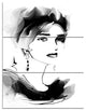 "Pretty Woman Black" Digital Metal Wall Art, 3 Panels, 28"x36"