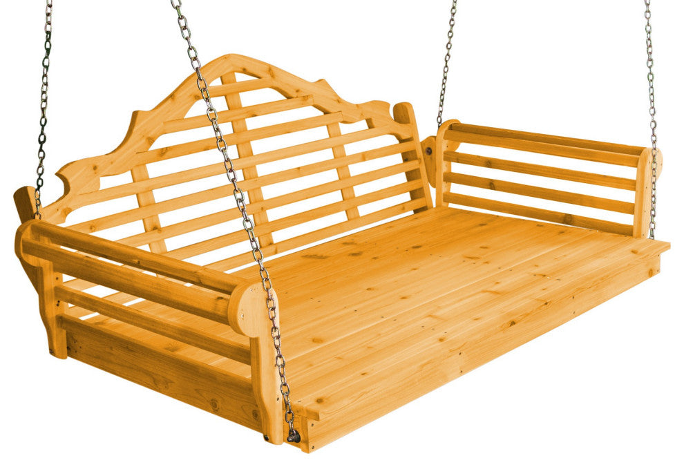 Cedar Marlboro Swingbed, Natural Stain, 5 Foot