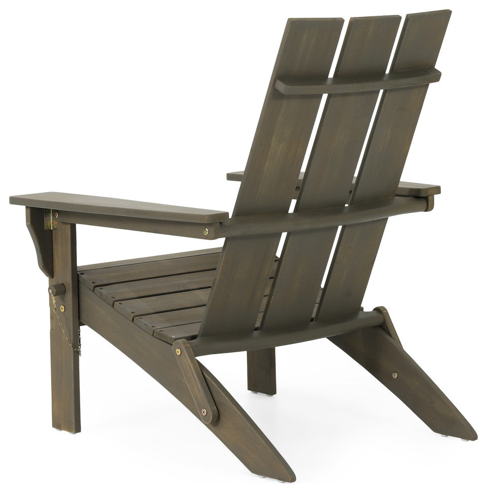 Gurekam Outdoor Foldable Adirondack Chairs, Set of 2, Gray