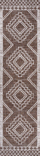Marokko Diamond Tribal Indoor/Outdoor Rug, Brown/Beige, 2 X 8
