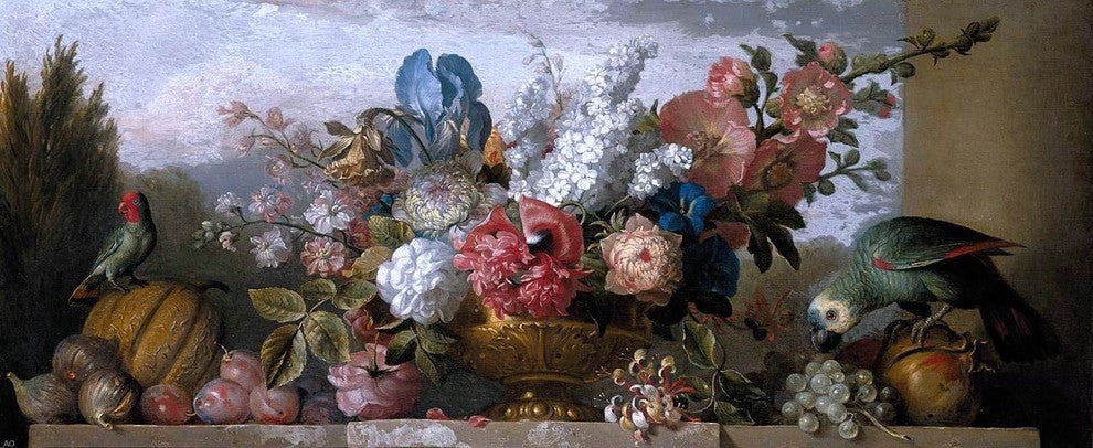 Jakab Bogdany Still-Life of Flowers - 15" x 30" Premium Canvas Print