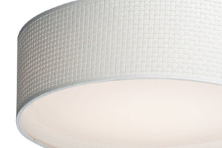 Maxim 10220 Prime 16"W LED Flush Mount Drum Ceiling Fixture - White Linen