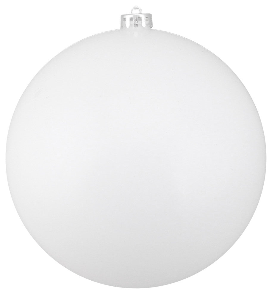 Commercial Shiny White Shatterproof Christmas Ball Ornament 8" (200mm)