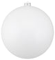 Commercial Shiny White Shatterproof Christmas Ball Ornament 8" (200mm)