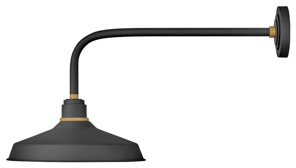 Hinkley Foundry 1-Light Outdoor Wall Mount Lantern, Textured Black