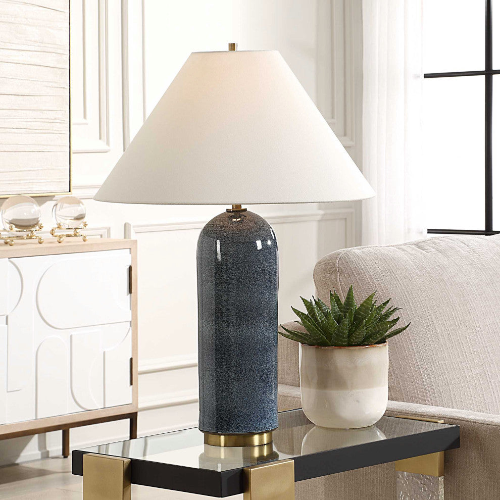 Uttermost Mayetta Deep Blue Table Lamp