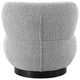 Calais Accent Chair, Gray, Black Oak Veneer Base