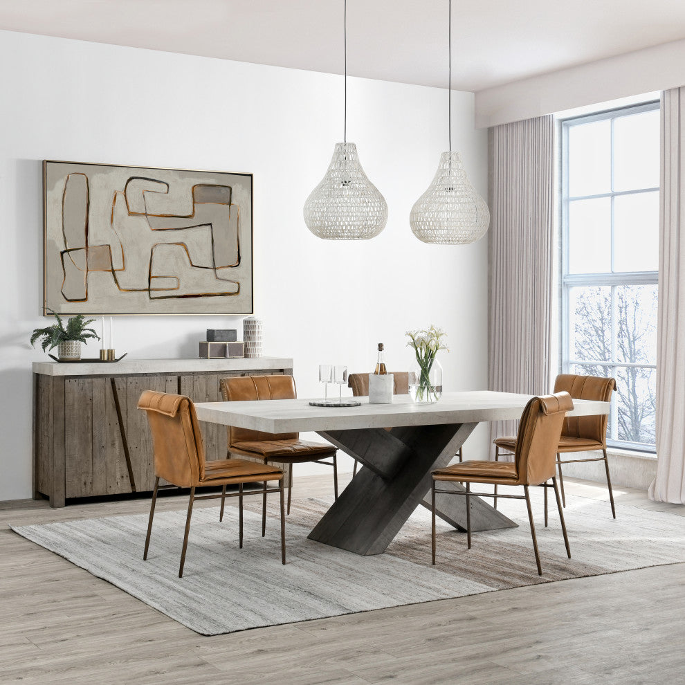Quaid 1-Light Woven Pendant By Kosas Home, White