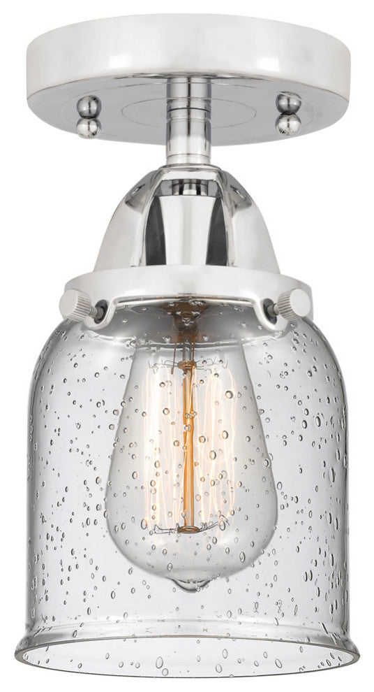 Small Bell Semi-Flush Mount, Polished Chrome, Seedy, Seedy