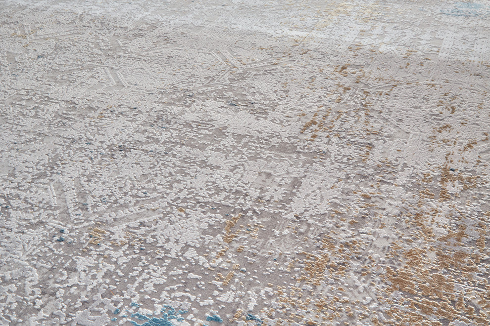 Weave & Wander Lindstra Ivory/Blue 4'10"x7'10" Rug