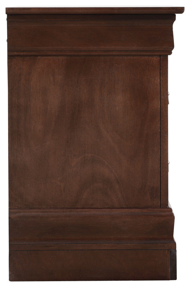 Louis Phillipe 2-Drawer Nightstand, Cappuccino