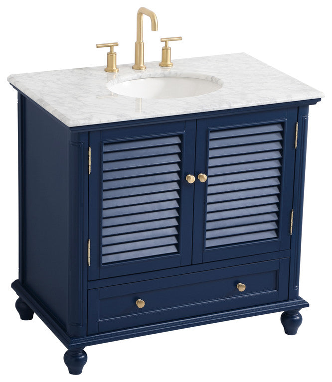 Home Living 36" Single Bathroom Vanity, Blue