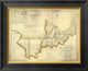 "The State of Indiana, 1817" Framed Canvas Giclee by W. Shelton, 20x16"