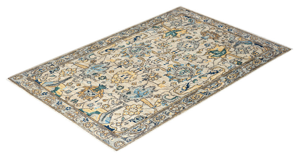 Serapi One-of-a-Kind Hand-Knotted Area Rug Light Gray, 3' 11" x 6' 0"