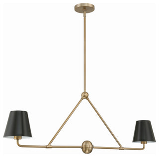 Xavier 2-Light Vibrant Gold Chandelier