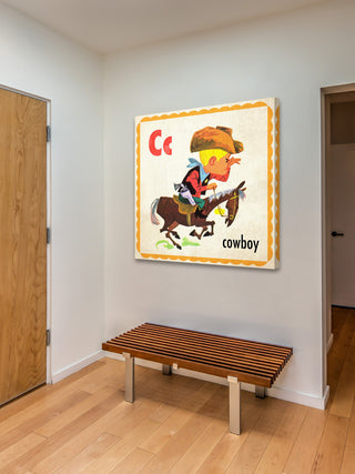 "Cowboy" Painting Print on Canvas by Curtis