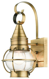 Livex Lighting 26900 Newburyport 14" Tall Outdoor Wall Sconce - Antique Brass