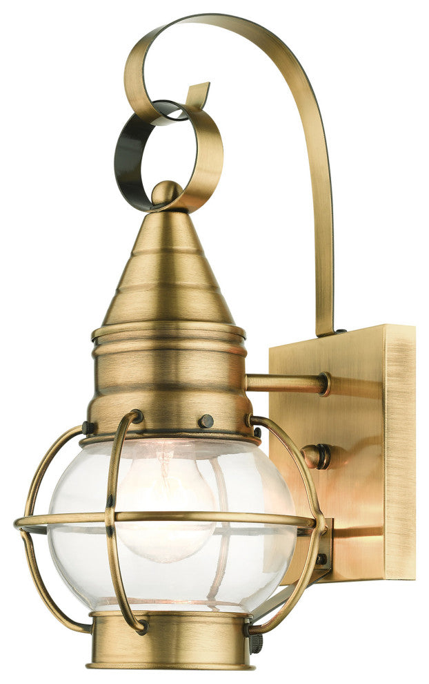 Livex Lighting 26900 Newburyport 14" Tall Outdoor Wall Sconce - Antique Brass