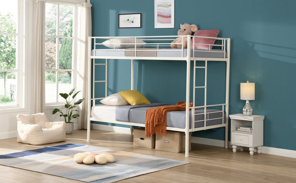 Gewnee Twin Over Twin Metal Bunk Bed