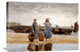 "Two Girls on The Beach, Tynemouth" Artwork, 30" x 21"