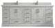 Fenway 84 Double Sink Bath Vanity in Coventry Gray 2" Carrara Quartz