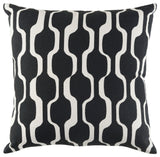 Surya Trudy Trud-7190 Black Pillow Shell With Down Insert 18"H X 18"W