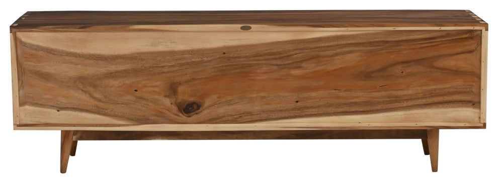 Marsonia Live Edge Suar Wood Media Center/Buffet With 2 Doors/4 Drawers