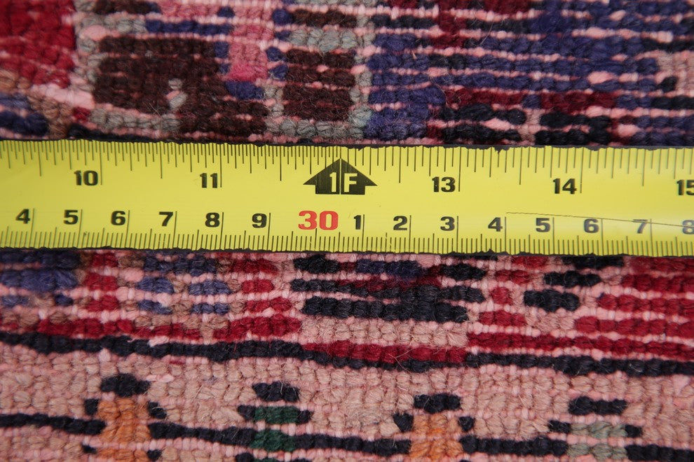 Consigned, Hamedan Wool Handmade Persian Oriental Runner Rug, Black, 9'4"X3'8"