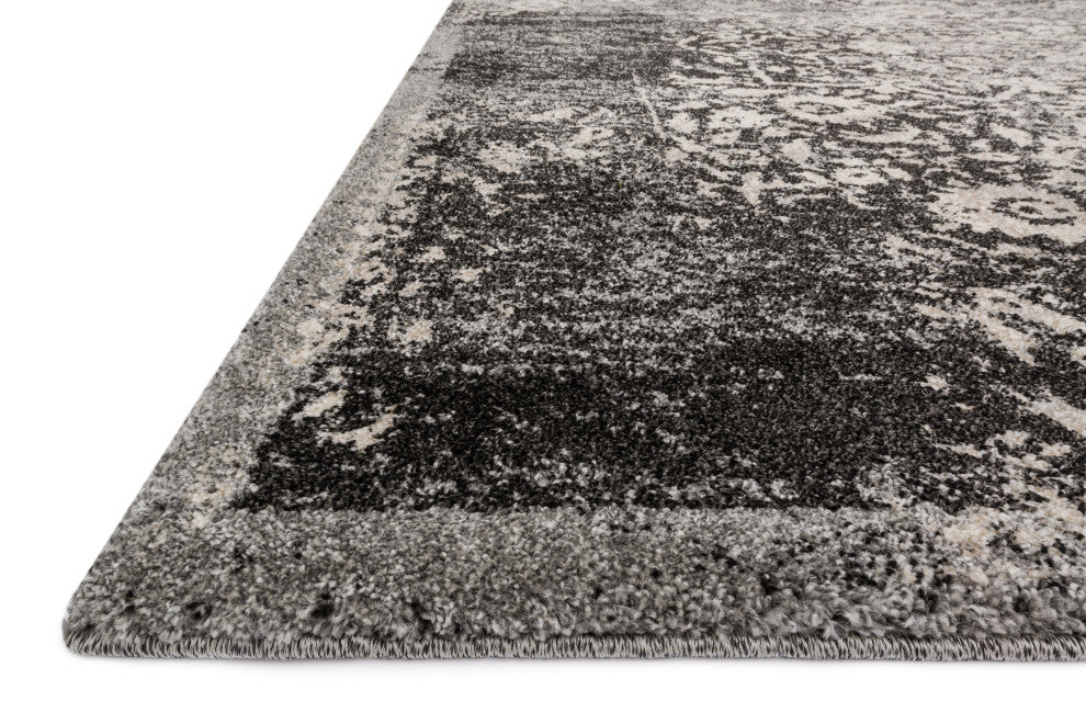 Black Ivory Stain/Fade Resistant Emory Area Rug by Loloi, 3'10"x5'7"